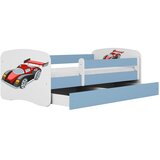 HAPPYKIDS Dječji krevet Dreamy trkaći auto 160x80 sa madracem s ladicom Plava | shoptok.hr