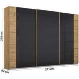 Rauch Möbel omara z drsnimi vrati, antracit, hrast artisan | Shoptok.si