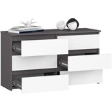 AKORD Cl100 Komoda, 6 Predalov, Siva/Bela, (5000332364) | Shoptok.si