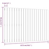  Uzglavlje za krevet Crno 127,5x3x90 cm od masivne borovine | shoptok.hr