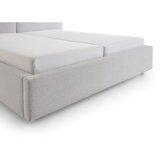 Meise Möbel Oblazinjena zakonska postelja s prostorom za shranjevanje z letvenim dnom 180x200 cm v srebrni barvi Cube – | Shoptok.si