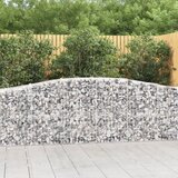 vidaXL Obokane gabion košare 3 kosi 400x50x80/100 cm pocinkano železo Cene