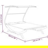 Vanjski Zunanja postelja s streho 165x203x138 cm trden les krem, (20764812) | Shoptok.si