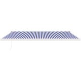 Tenda na uvlačenje plavo-bijela 5 x 3 m od tkanine i aluminija | Eponuda.com