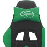 vidaXL Igraća stolica crno-zelena od umjetne kože - Crna i zelena 1 Bez naslona za noge | shoptok.hr