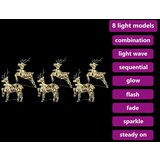 vidaXL LED jelene med 180 LED 6 pcs Multikolor 64 x 42 x 15 cm PET | Shoptok.si