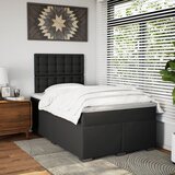 Krevet s oprugama i madracem crni 120 x 200 cm od umjetne kože | shoptok.hr
