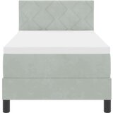  Boxspring - Krevet s oprugama i madracem Svjetlosiva 80 x 200 cm tkanina | shoptok.hr