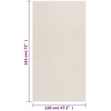 Čupavi tepih krem bijele boje 120x183 cm poliester | shoptok.hr