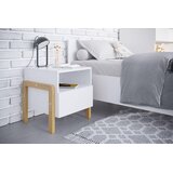  Noćni ormarić - Victor - bijeli - drvo | shoptok.hr