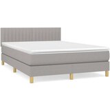  Box spring s madracem svjetlosivi 140x200 cm od tkanine | shoptok.hr