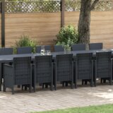  17 Dijelni Vrtni Set za Jelo Antracit Poli Ratan | shoptok.hr