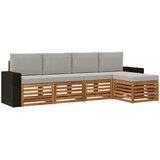  Set vanjskih sofa 5 kom. Prirodna i svjetlosiva | shoptok.hr