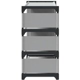 vidaXL Stojalo za čevlje 4-stopenjsko sivo 54x28x55 cm Netkana tkanina | Shoptok.si