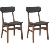Maison Chic Jedilni stoli - Vzorci stoli z blazinami 2 kosa Brown Solid Wood Rubber A1489, (22031476) | Shoptok.si