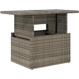  Vrtni stol sa staklenom pločom sivi 100x55x73 cm od poliratana | shoptok.hr