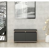Kalune Design Crni/u prirodnoj boji ormarić za cipele u dekoru oraha s klupom Drago – | shoptok.hr