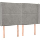  Krevet box spring s madracem LED svjetlosivi 140x200 cm baršun | shoptok.hr