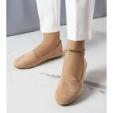 Gemre Beige eco-suede ballet flats Marion Cijene