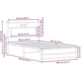 vidaXL Posteljni okvir brez vzmetnice hrast 100x200 cm inženirski les | Shoptok.si