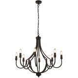 Searchlight Lodge 8-lučni obesek iz črne kovine, (22100835) | Shoptok.si