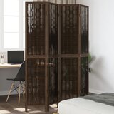 Furnova Paravan 4-delni temno rjav trden les pavlovnije, (21929911) | Shoptok.si
