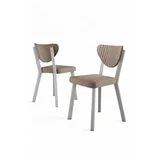 Set stolica Arfe, 37x104x77 cm, 6 komada, Bež