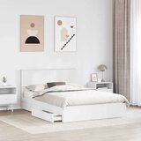  Krevet s od storage Bijelo 140 x 200 cm Konstruirano drvo | shoptok.hr
