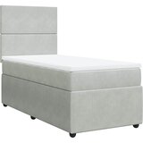 Box spring krevet s madracem svjetlosivi 90x190 cm baršunasti | shoptok.hr