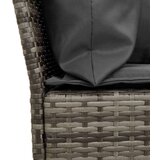 vidaXL Vrtna sofa s jastucima siva od poliratana | shoptok.hr