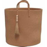  Košara za pohranu smeđe-bijela Ø 40 x 35 cm pamučna | shoptok.hr