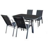 Olimp Sport Baštanska garnitura Pangani 4 stolice i sto crna | ePonuda.com