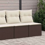 vidaXL 11-dijelni set vrtnih sofa poliratan i bagrem s jastucima smeđi | shoptok.hr