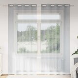 Voile zavjesa 2 pcs Tamno siva 225 x 140 cm Poliester Cijene