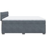  Krevet s oprugama i madracem tamnosivi 200x200 cm baršunasti | shoptok.hr