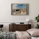  Slika - Window: View of the Beach 90x60 U prirodnom drvenom okviru | shoptok.hr