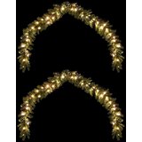 vidaXL Božićna girlanda 2 pcs Zelena 40 m PVC | shoptok.hr