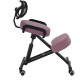 Kondela Ergonomski klečalnik, roza/črna, RUFUS | Shoptok.si