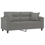  Kavč dvosed z blazinami temno siv 140 cm tkanina iz m | Shoptok.si