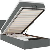 vidaXL Otomanski posteljni okvir z vzmetnico siv 80x200 cm blago | Shoptok.si