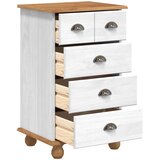  Komoda ASKIM Bijelo 45,8 x 40 x 79 cm Čvrsto borovo drvo | shoptok.hr