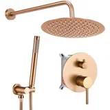 Komplet tuša u ravnini Lungo Copper Brush Brush + BOX