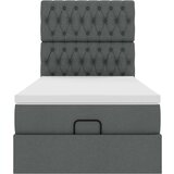 vidaXL otomanski okvir kreveta s madraca tamnosivi 80x200cm od tkanine | shoptok.hr