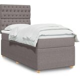  Krevet s oprugama i madracem smeđesivi 100 x 200 cm od tkanine | shoptok.hr