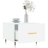 vidaXL Klubska mizica 2 kosa visok sijaj bela 50x50x40 cm inžen. les | Shoptok.si