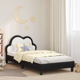  Otroški posteljni okvir z vznožjem Črna 90 x 190 cm PU, (5000104681) | Shoptok.si