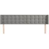  Uzglavlje s ušima svjetlosivo 163x16x78/88 cm baršunasto | shoptok.hr