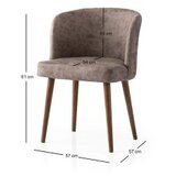 Hanah home set stolica Zen-4204 V2, 63x56x103,5 cm, 2 dijela, siva | Eponuda.ba