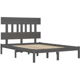  Okvir za krevet od masivne borovine sivi 200 x 200 cm | shoptok.hr