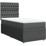 Maison Chic Box spring postelja - Vzmetna postelja z vzmetnico temno siva 90x200 cm blago SL4955, (21907526) | Shoptok.si